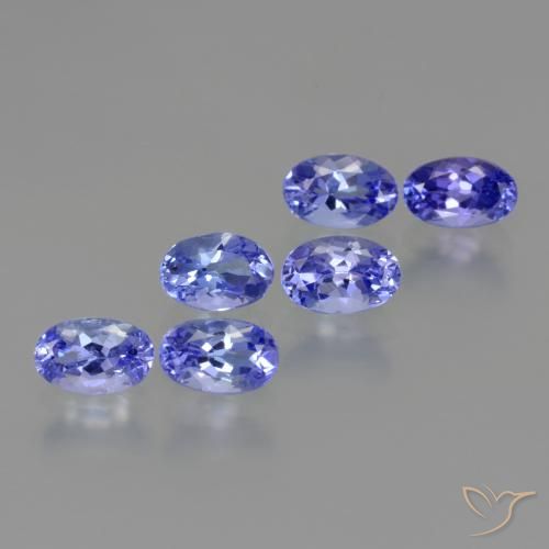 2.95カラットの天然濃いバイオレットブルータンザナイト（6×4 mm・オーバルカット）