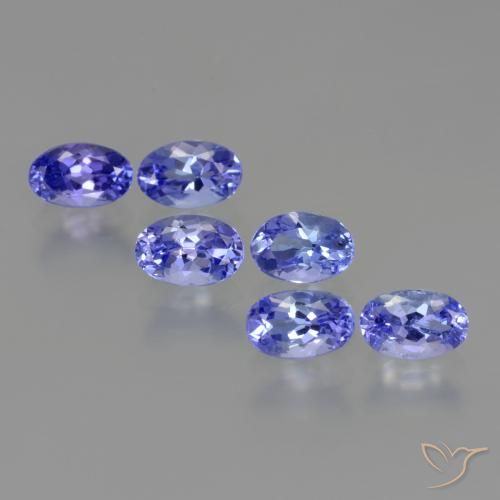 2.95カラットの天然濃いバイオレットブルータンザナイト（6×4 mm・オーバルカット）