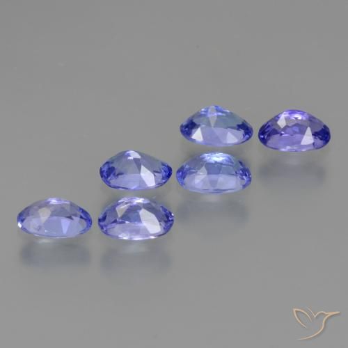 2.95カラットの天然濃いバイオレットブルータンザナイト（6×4 mm・オーバルカット）