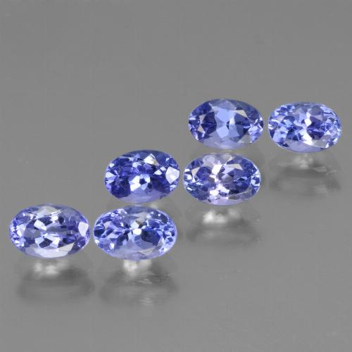 3.39カラットの天然濃いパープルブルータンザナイト（5.9×4.1 mm・オーバルカット）