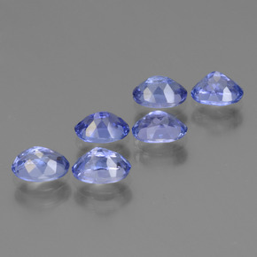 3.39カラットの天然濃いパープルブルータンザナイト（5.9×4.1 mm・オーバルカット）
