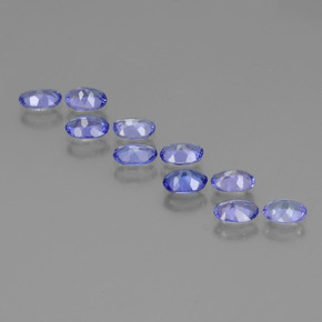 3.96カラットの天然濃いバイオレットブルータンザナイト（5.8×4 mm・オーバルカット）