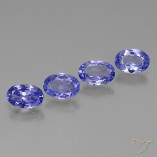 2.27カラットの天然濃いバイオレットブルータンザナイト（6.5×4.4 mm・オーバルカット）