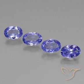 2.27カラットの天然濃いバイオレットブルータンザナイト（6.5×4.4 mm・オーバルカット）