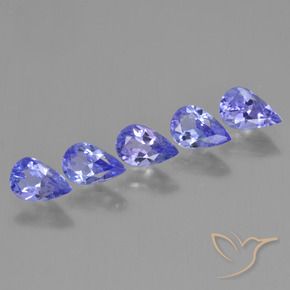 2.11カラットの天然エレクトリックブルータンザナイト（6×4 mm・洋梨の形）