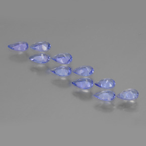 1.91カラットの天然濃いバイオレットブルータンザナイト（5.1×3.1 mm・洋梨の形）
