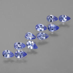 2.00カラットの天然ブルータンザナイト（5.1×3.1 mm・洋梨の形）