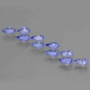 2.00カラットの天然ブルータンザナイト（5.1×3.1 mm・洋梨の形）