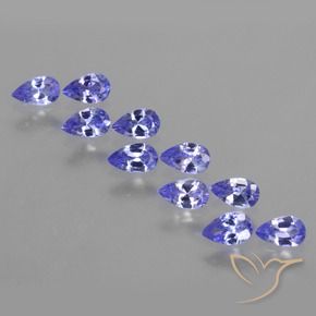 2.20カラットの天然濃いバイオレットブルータンザナイト（5×3.1 mm・洋梨の形）
