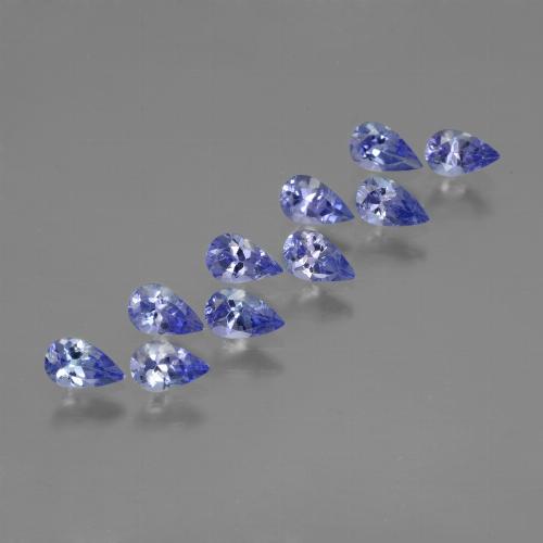 2.46カラットの天然ディープブルータンザナイト（5.1×3.2 mm・洋梨の形）