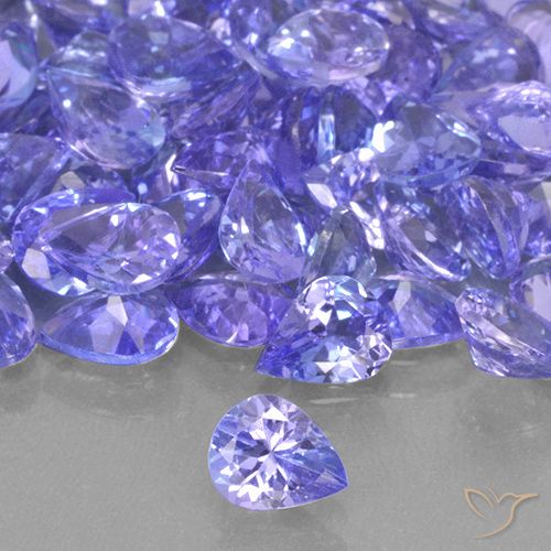 0.30ct 天然 バイオレットブルー タンザナイト, 洋梨の形, VVS-VS