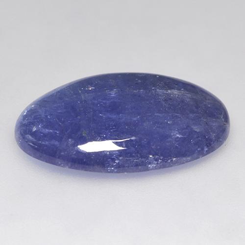 18.74カラットの天然濃いバイオレットブルータンザナイト（22.9×15.8 mm・オーバルカット）