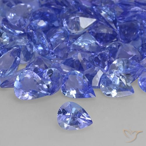 0.30ct 天然 ミディアムブルー タンザナイト, 洋梨の形, VVS-VS