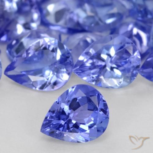 0.29ct 天然 濃いブルー タンザナイト, 洋梨の形, VS