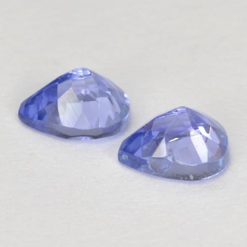 0.73カラットの天然濃いバイオレットブルータンザナイト（5×4 mm・洋梨の形）