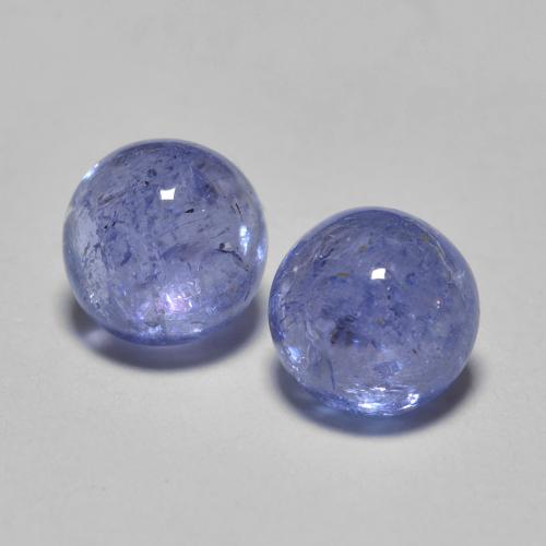 1.33カラットの天然濃いバイオレットブルータンザナイト（5.18 mm・ラウンドカット）
