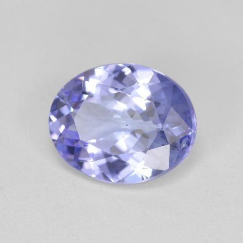 1.91カラットの天然シルバーがかった青タンザナイト（8.9×7.1 mm・オーバルカット）