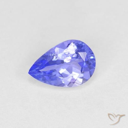0.48ct 天然 ミディアムブルー タンザナイト, 洋梨の形, VS