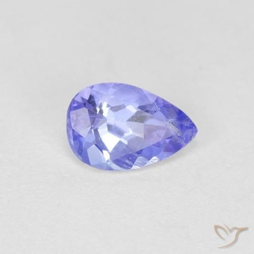 0.42ct 天然 バイオレットブルー タンザナイト, 洋梨の形, VS