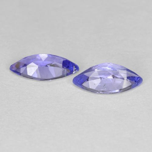 0.75カラットの天然濃いバイオレットブルータンザナイト（7×3.4 mm・マーキス）