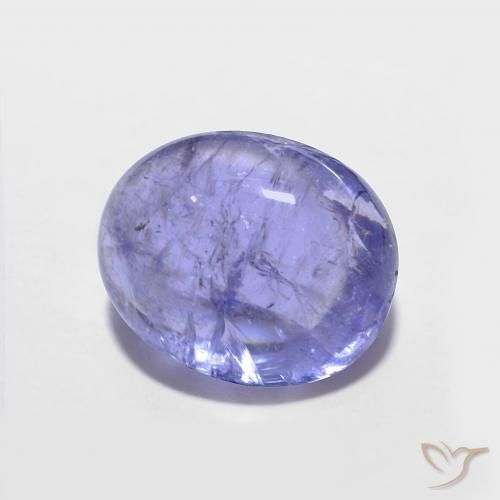 3.77ct 天然 濃いバイオレットブルー タンザナイト, 楕円形, オペーク