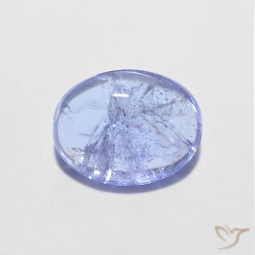 1.56ct 天然 濃いバイオレットブルー タンザナイト, 楕円形, 透明