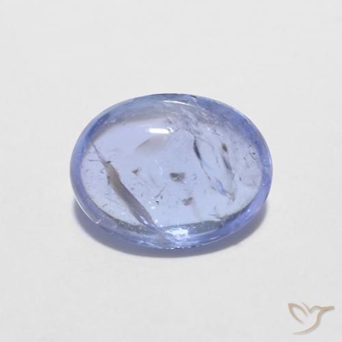 1.37ct 天然 濃いバイオレットブルー タンザナイト, 楕円形, 透明