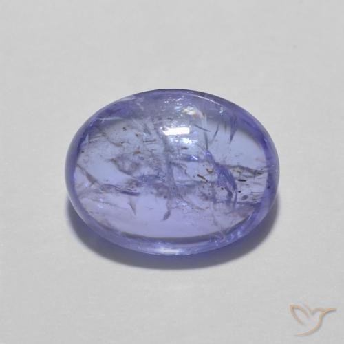 3.33ct 天然 濃いバイオレットブルー タンザナイト, 楕円形, 透明