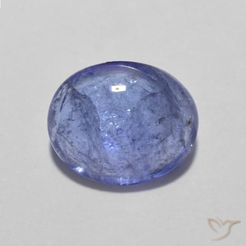 3.12ct 天然 濃いバイオレットブルー タンザナイト, 楕円形, 透明
