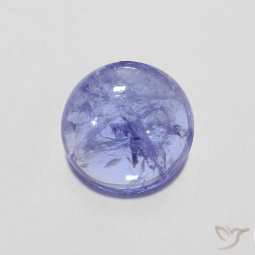1.39ct 天然 濃いバイオレットブルー タンザナイト, ラウンド, 透明