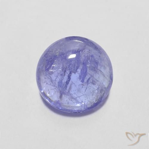 1.45ct 天然 濃いバイオレットブルー タンザナイト, ラウンド, 透明