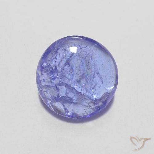 1.47ct 天然 濃いバイオレットブルー タンザナイト, ラウンド, 透明