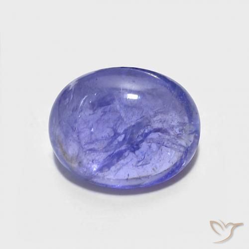 3.43ct 天然 濃いバイオレットブルー タンザナイト, 楕円形, 透明