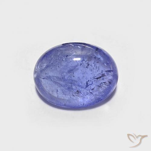 1.59ct 天然 濃いバイオレットブルー タンザナイト, 楕円形, 透明
