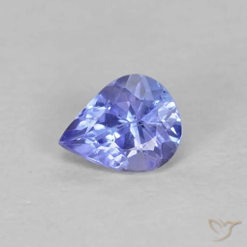 0.41ct 天然 濃いブルー タンザナイト, 洋梨の形, VS