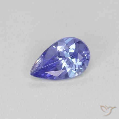 0.42ct 天然 ディープブルー タンザナイト, 洋梨の形, VS