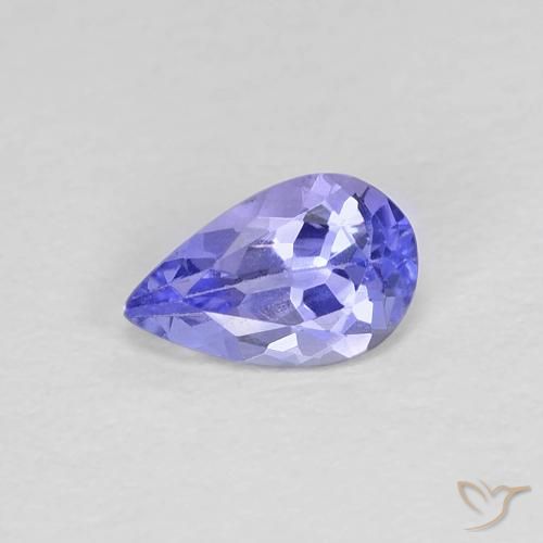 0.37ct 天然 エレクトリックブルー タンザナイト, 洋梨の形, VVS