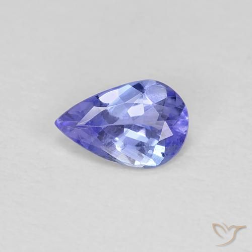 0.35ct 天然 濃いバイオレットブルー タンザナイト, 洋梨の形, VS