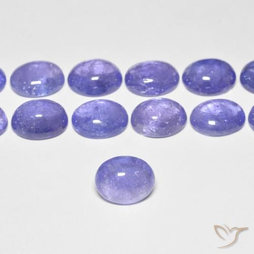3.33ct 天然 濃いバイオレットブルー タンザナイト, 楕円形, 透明