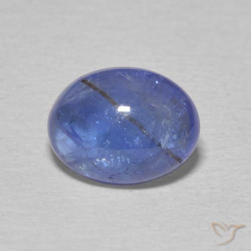 2.08ct 天然 濃いパープルブルー タンザナイト, 楕円形, 透明