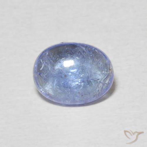 1.53ct 天然 薄いパープルがかったブルー タンザナイト, 楕円形, 透明
