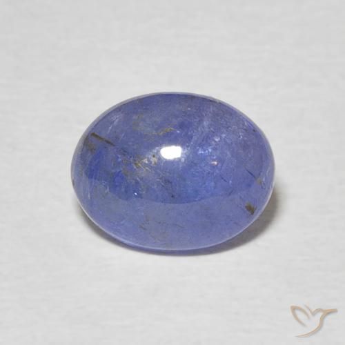 2.39ct 天然 濃いバイオレットブルー タンザナイト, 楕円形, 半透明