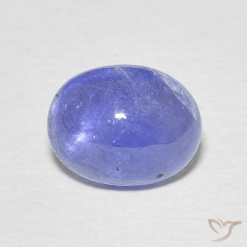 2.49ct 天然 濃いバイオレットブルー タンザナイト, 楕円形, 半透明