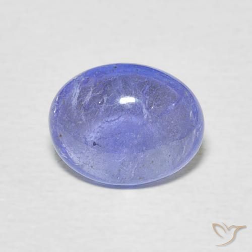 2.09ct 天然 濃いバイオレットブルー タンザナイト, 楕円形, 透明