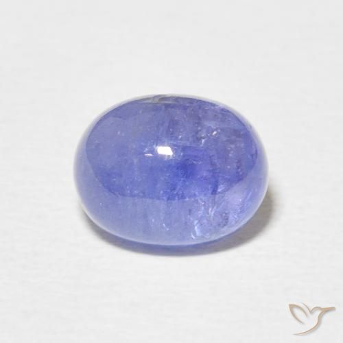 3.21ct 天然 濃いバイオレットブルー タンザナイト, 楕円形, 半透明