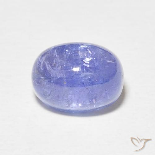 3.73ct 天然 濃いバイオレットブルー タンザナイト, 楕円形, 半透明
