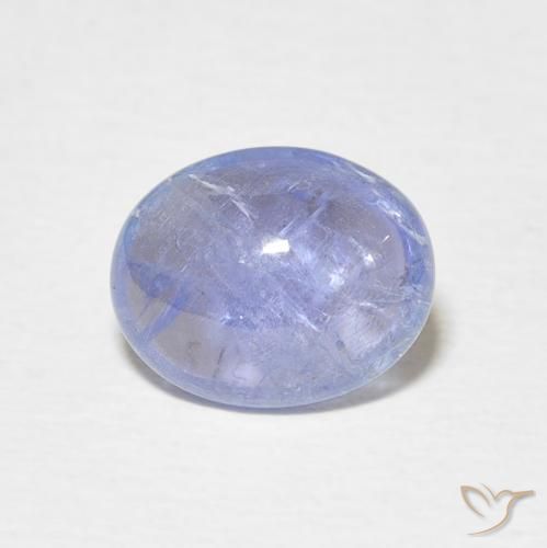 3.01ct 天然 薄いパープルがかったブルー タンザナイト, 楕円形, 透明