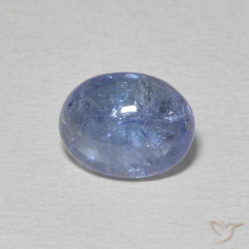 3.34ct 天然 薄いパープルがかったブルー タンザナイト, 楕円形, 透明