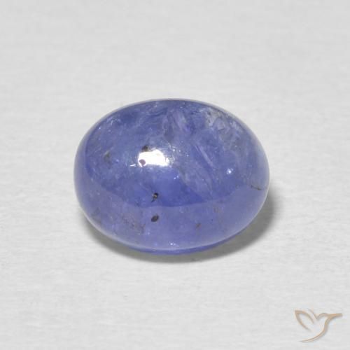 3.23ct 天然 濃いバイオレットブルー タンザナイト, 楕円形, 半透明
