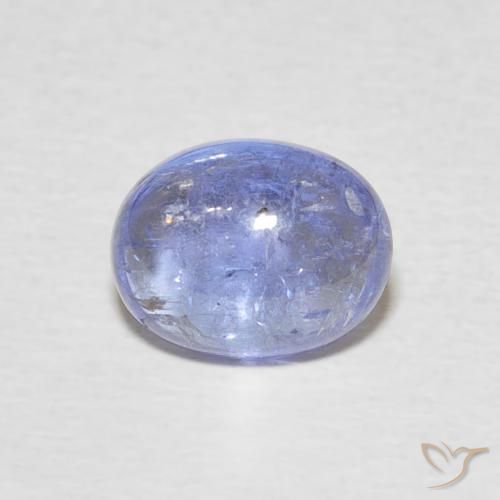 2.50ct 天然 薄いパープルがかったブルー タンザナイト, 楕円形, 透明